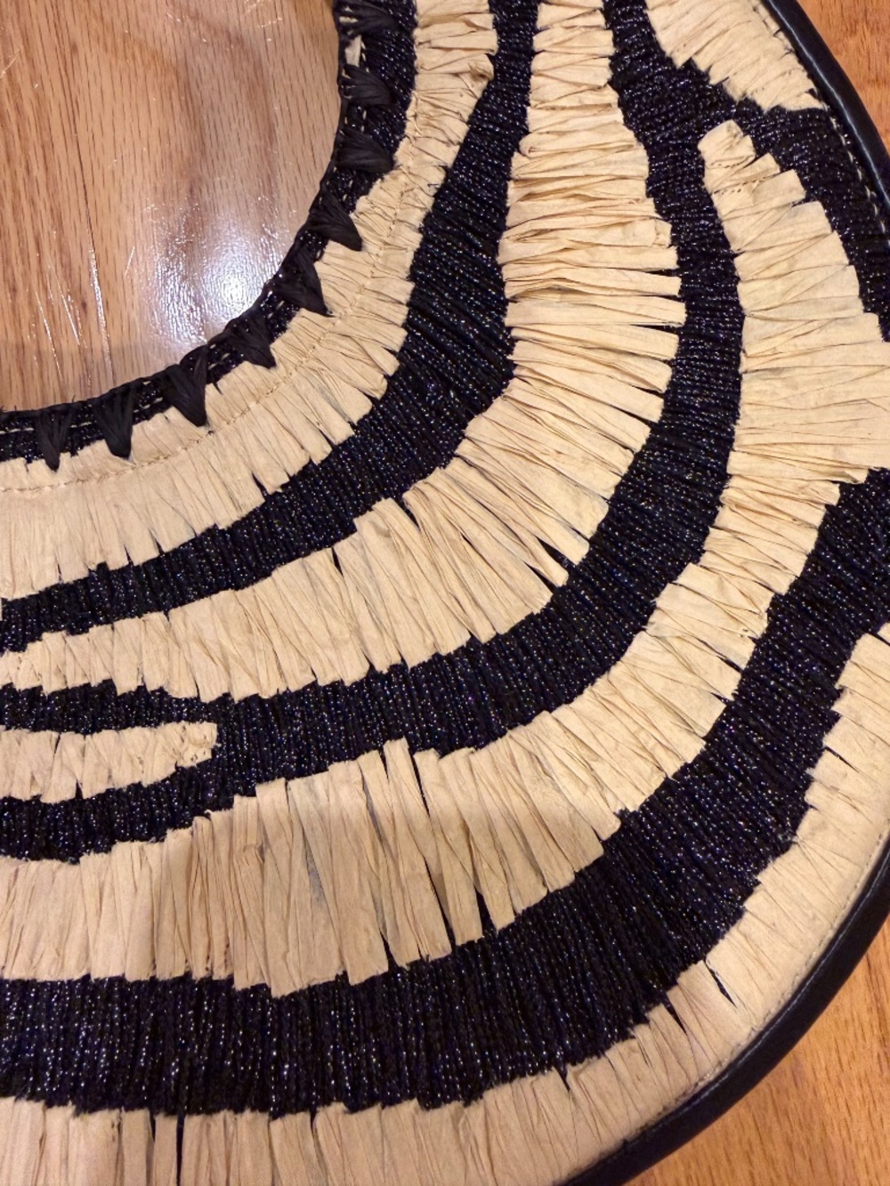 STAUD Moon Zebra Raffia Shoulder Bag - Picture 6 of 11